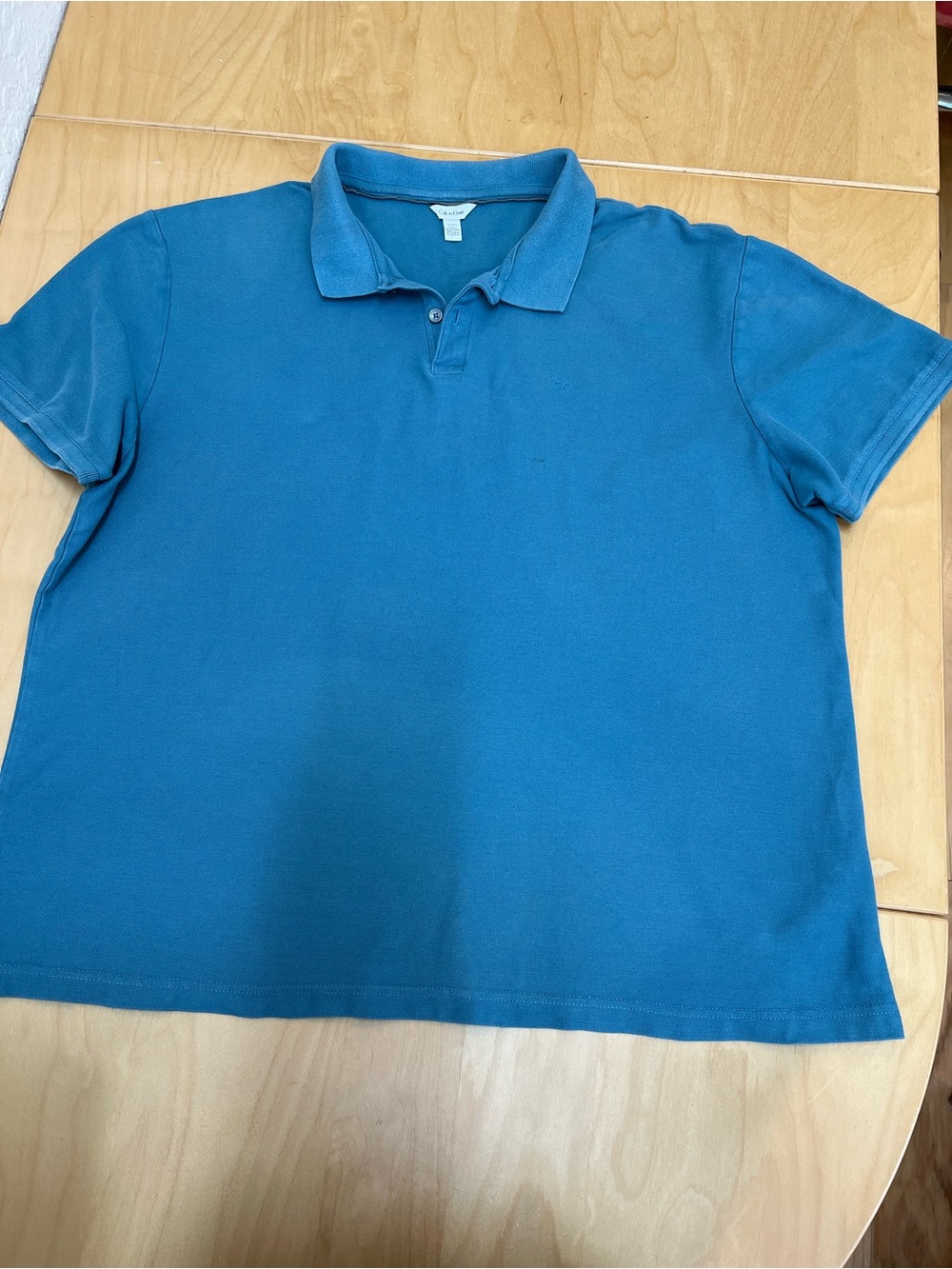 Calvin Klein Men's Teal Blue Short Sleeve Polo size XL